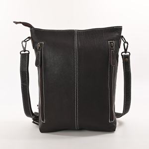 Bolso cruzado occidental hecho a mano para mujer, flecos de cuero de gamuza bohemio con parche floral, monedero de transporte oculto para mujer - Product Image 4