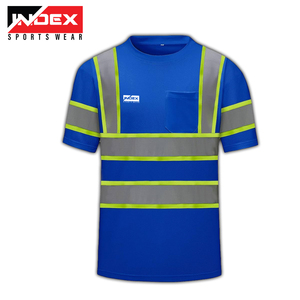 Camisetas de seguridad de alta visibilidad OEM, logotipo personalizado reflectante, venta al por mayor, camiseta reflectante negra transpirable personalizada de seguridad - Product Image 3