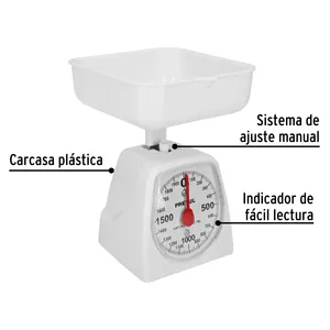 Pretul scala da cucina manuale in acciaio inox da 2 Kg con capacità di caffè meccanico con fonte di alimentazione a batteria - Product Image 2