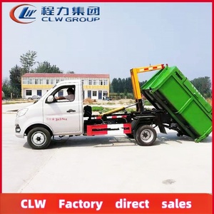 Changan 1 tấn rác xe tải bin nâng lên <span class=keywords><strong>4cbm</strong></span> CuộN <span class=keywords><strong>container</strong></span> dumpster móc nâng Xe tải rác - Product Image 4