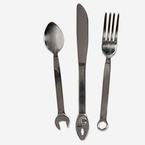 Conjunto de cubertería de lujo para fiesta de boda, Logo personalizado, mango de diseño increíble, pulido de espejo, de acero inoxidable - Product Image 5