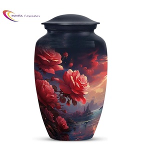 Urnas de Cremación Clásicas de Alta Demanda para Cenizas de Adultos con Bolsa de Terciopelo, Hermoso Diseño Floral, Precio de Mayoreo, Urnas Funerarias - Product Image 3