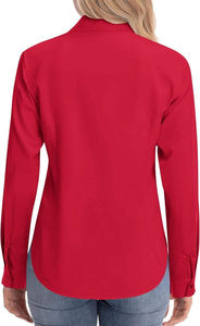 Chemise formelle professionnelle pour femmes - Vêtement de bureau élégant et sur mesure en tissu sergé anti-froissement pour toutes les saisons - Product Image 2