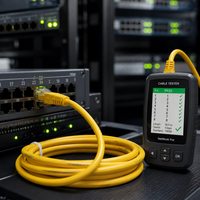 Kabel Patch XXD-CAT5E-101 RJ45 UTP Lunak Tembaga Terpilin 8-Konduktor Kabel Ethernet Patch Cord Cat5e Selubung PVC Kabel Jaringan