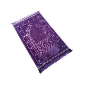 Tapis de prière musulman, design personnalisé, uni, lavable, antidérapant, confortable, doux, de haute qualité, tapis de prière islamique en laine/soie, maison, voiture - Product Image 6