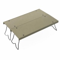 Table de camping pliable en aluminium portable, légère, pour une personne, installation rapide, table de pique-nique en plein air, table à thé avec sac de transport