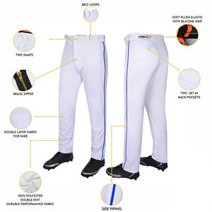 Wholesale High Quality Customized Breathable Printed Athletic <b>Belt</b> Loops Baseball Pants Professional Team Wear - Product Image 3