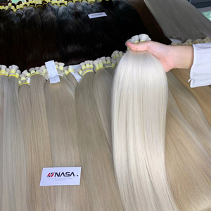 Extension de cheveux en vrac couleur platine 28 pouces Super Double Drawn 100% cheveux vietnamiens bruts - Product Image 1