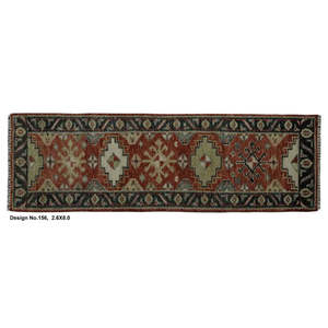Tapis indien moderne noué à la main 2'6 x 8'0 - Product Image 1