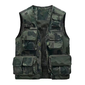 Chaleco multibolsillo transpirable personalizado para hombre con bolsillos Oem Service Trending Chaleco verde de camuflaje de alta calidad para hombre - Product Image 1