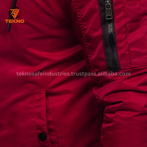 Chaqueta acolchada informal de gran tamaño cálida de nailon brillante de talla grande granate, nuevo diseño, logotipo personalizado, chaquetas acolchadas de invierno para hombre, servicio OEM - Product Image 3