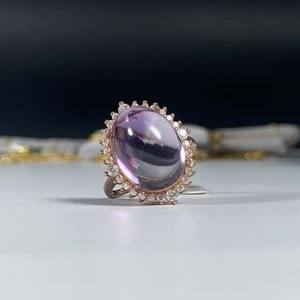 Bague en améthyste 925 de haute qualité pour femmes, style classique, usage quotidien, fabriquée en Chine, vente en gros - Product Image 1