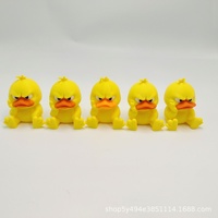 Ornements de bureau en plastique imprimés en 3D multicolores, motif petit canard jaune en colère, style dessin animé, jouets artisanaux pour enfants, vente en gros transfrontalière