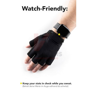 Gants de sport en cuir ventilés à demi-doigts pour hommes et femmes, respirants, avec support de poignet, légers, pour la musculation et l'haltérophilie - Product Image 5