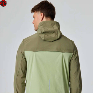 Veste de course imperméable d'extérieur personnalisée Coupe-vent Col montant Respirant Revêtement solide Vestes coupe-vent - Product Image 6