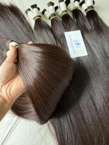 Raw Hair Unprocessed Factory Wholesale Natural Virgin 100% Human Remy Hair <b>Extension</b> Cuticle Aligned Bulk Hair <b>for</b> <b>Braiding</b> - Product Image 5