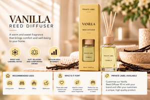 Diffusore di Aromi alla Vaniglia con Etichetta Privata 90ml OEM |   Fragranza Dolce e Confortante per la Casa |   Prodotto in Spagna UE - Product Image 3