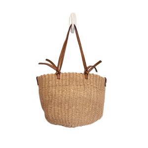 Bolso de Hombro Boho Artístico de Algodón y Paja, Tejido a Mano con Macramé, Bolsos de Playa Directamente del Proveedor Indio - Product Image 1
