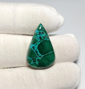 100% naturel chrysocolle Malachite Cabochon Azurite Malachite pierre précieuse Malachite chrysocolle lâche pierres précieuses bijoux 22 CTS fantaisie - Product Image 1