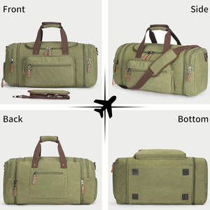 Bolsa de lona de gimnasio personalizada de alta calidad OEM al por mayor, producto de moda superior, bolsa de deporte de lona unisex estilo cremallera - Product Image 2