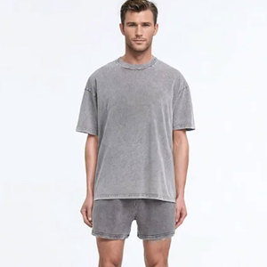 Camisetas de lavado ácido personalizadas para hombre último diseño Casual Crew Fitness alta calidad de gran tamaño para adultos - Product Image 3