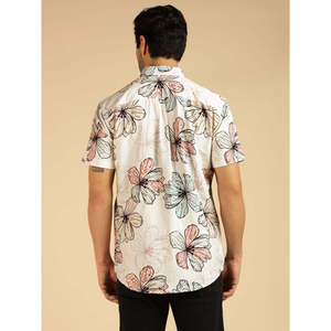 เสื้อเชิ้ตแขนสั้นพิมพ์ลายดอกไม้ไนลอนสำหรับผู้ชายของอามานุชสไตล์ลำลองคอปกพับได้ระบายอากาศได้สไตล์ฤดูร้อน - Product Image 4