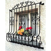 Rejas de Hierro de Alta Calidad para Ventanas Verticales con Apertura Fija, Impermeables, Antirrobo, Diseño Minimalista, 5 Años de Garantía, para Sala de Estar y Exteriores