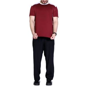 T-shirt de sport respirant en polyester à coupe ajustée avec empiècements, idéal pour l'été, la gym et la course à pied – Qualité supérieure - Product Image 2