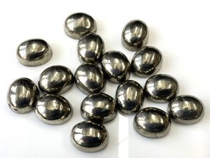 Piedra preciosa suelta cabujón ovalado 5x7mm pirita de calidad superior natural - Product Image 3