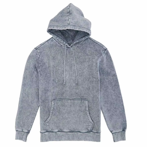 Sudadera con capucha de lavado ácido personalizada de alta calidad con cremallera patrón sólido Sun Faded jersey de gran tamaño en estilo en blanco Vintage de gran tamaño - Product Image 4