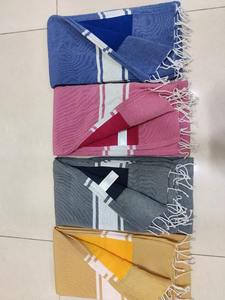 Gran oferta 100% algodón Hammam Fouta Toalla de playa turca personalizada suave absorbente ecológico secado rápido a rayas sin arena alta - Product Image 4