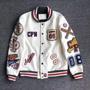 Custom Quilted Oversized Hip Hop Varsity Jacket High Quality Streetwear Puff Print Embroidered Logo Front for Men Women Winter - Product Image 1