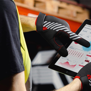 Gants de travail renforcés avec paume double-cousue, pointes tactiles pour écran, design respirant et flexible pour les mécaniciens et la construction - Product Image 6