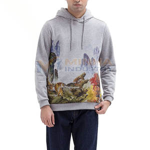 Sweat à capuche imprimé basique pour homme avec motif pour le streetwear quotidien, sweat à capuche de mode urbaine pour homme avec graphisme moderne - Product Image 3