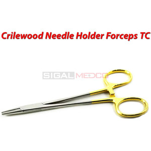 Pinza Portaagujas Crilewood TC de Acero Inoxidable Alemán, Manual, Quirúrgica, Dental, para Cirugía General, Hemostática, Certificación CE Clase I - Product Image 2