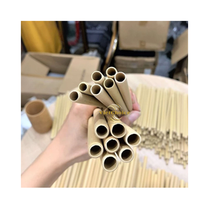 Pailles en bambou naturel faites à la main, réutilisables, alternative aux pailles en plastique - Product Image 4