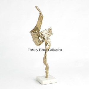 Bonsaï en aluminium moulé argenté brillant et poli Accents décoratifs fabriqués à la main Sculptures de table d'Inde - Product Image 4