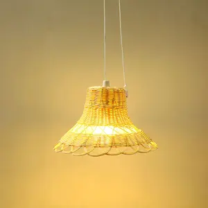 Ceiling Hanging <b>Lampshade</b> Made From Natural Rattan Hanging <b>Lampshade</b> for Restaurant Decoration Wholesale - Product Image 6