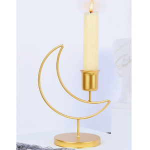 Page d'accueil Accessoires d'éclairage Bougeoir design classique style lune Bougeoir d'intérieur décoratif en métal personnalisé pour la maison - Product Image 5