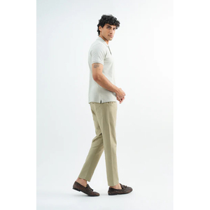 Polo en coton à manches courtes pour homme, couleur unie, respirant, tricoté, style décontracté, coupe classique - Product Image 6