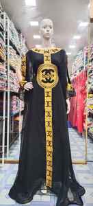 Kaftan marocain de belle couleur, caftan musulman traditionnel, perles de pierre, travail à la main, kaftan marocain nouveau design 2022 - Product Image 3