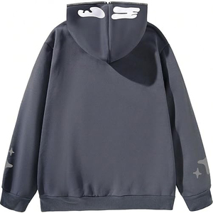 Sudadera cálida unisex con cremallera completa y bolsillos de capucha ajustables - Product Image 2