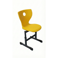 Chaise d'étudiant ARSU moderne 2026 à hauteur réglable, avec piètement en T monobloc et revêtement poudré, pour appartement, maison, bureau, hôpital, école