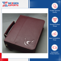 Funda para Biblia de Cuero PU al por Mayor con Cremallera, Personalizable, Certificación ISO9001, Proveedor Indio Confiable, Precios de Fábrica, Cherry A3/A4