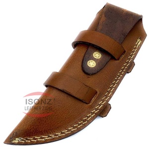 Couteau de randonnée en cuir personnalisé première couche de haute qualité en cuir de vachette Zone de cuir ISONZ - Product Image 4