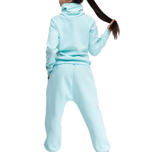 Conjunto de Dos Piezas de Sudadera y Pantalones Deportivos de Lona Sólida para Mujer, 100% Algodón, Transpirable, Ecológico, Ropa Deportiva Urbana - Product Image 4