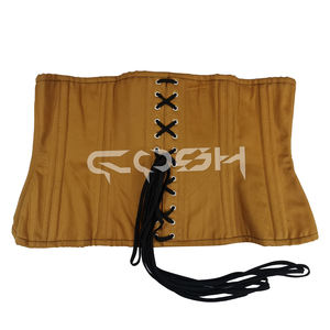 Faja Reductora de Cintura Corta, Moldeadora de Cuerpo, Corsé de Algodón Marrón, Proveedor |   Proveedor de corsés cortos de algodón marrón - Product Image 6