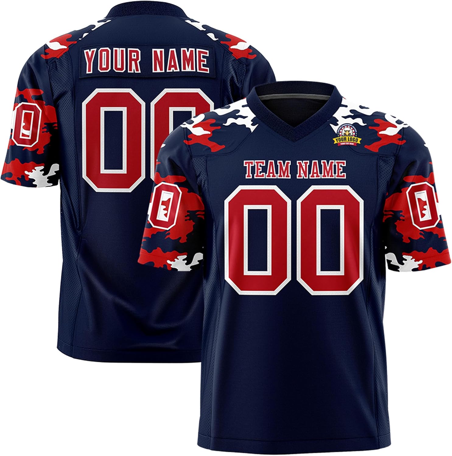 OEM Game Day Football Jerseys with Sublimated Design and Custom Player Name Durable Fit for Youth and Adults