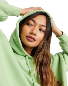 Sudaderas con capucha para mujer, secado rápido, transpirable, poliéster, algodón, diseño personalizado, cultivo verde, para mujer, gimnasio, calentamiento, sudaderas con capucha para mujer - Product Image 3