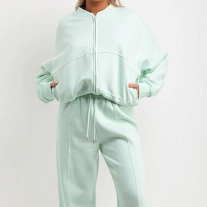 Survêtement de sports d'hiver pour femmes, taille XL, design exclusif personnalisable avec survêtement de jogging en polaire à fermeture éclair - Product Image 5